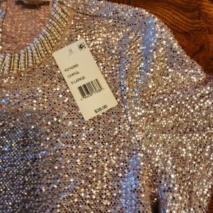 Monteau Sparkling Sequin Top - XL